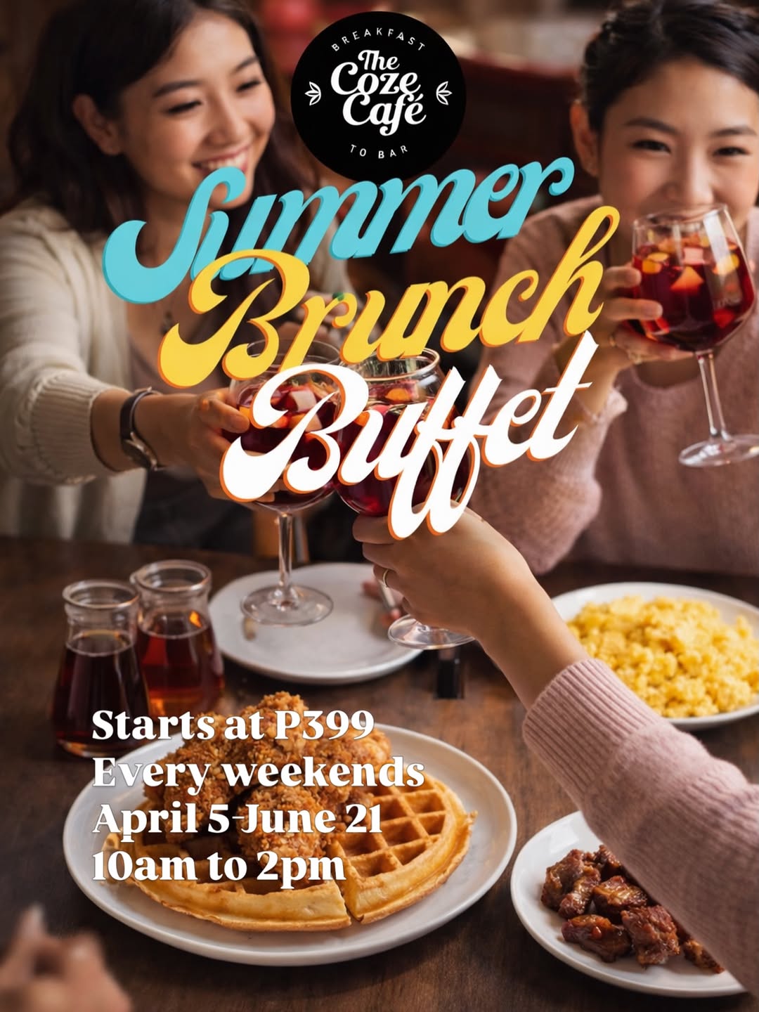 Summer Brunch Buffet event at The Coze Café